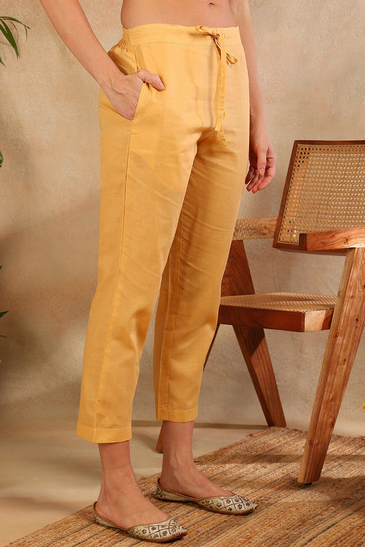 Cotton Blend Peach Printed Straight Kurta Pant With Dupatta | SHOBITAM