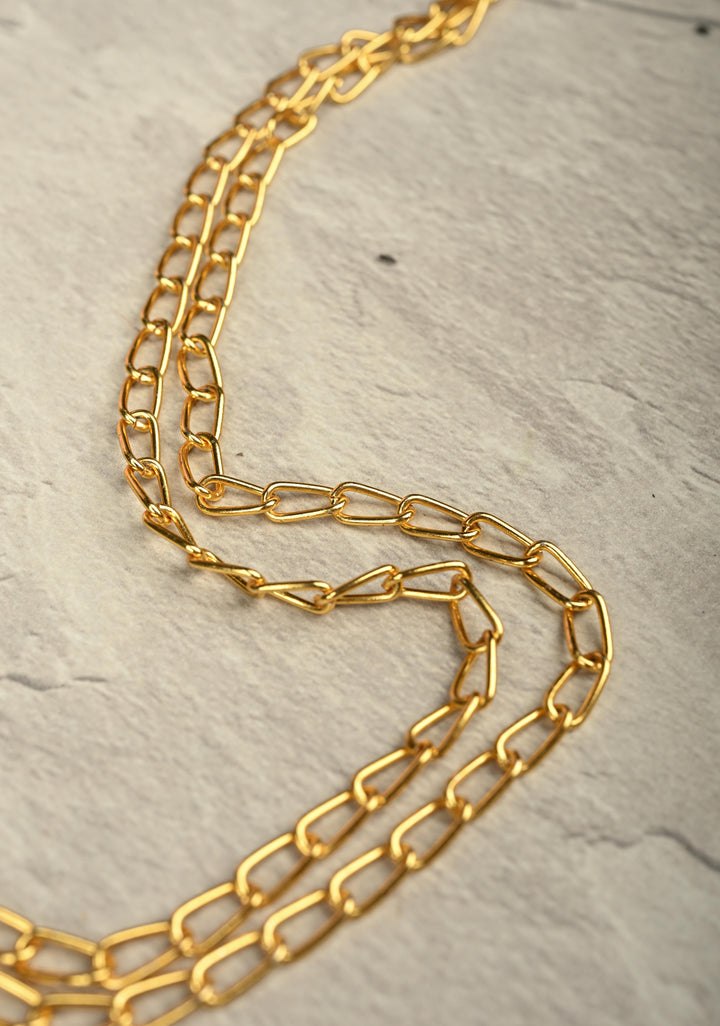 Black onyx and Glass Tie-Style Necklace