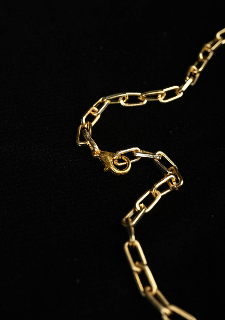 Long Gold Chain Tassel Necklace Green Onyx with pearls Pendant