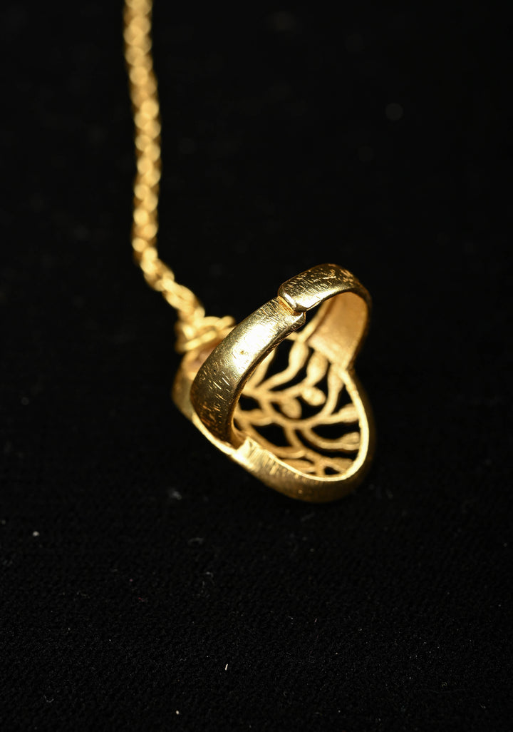 Hathphool Gold Tree of life Design Ring with  Bracelet With Pearls Strand