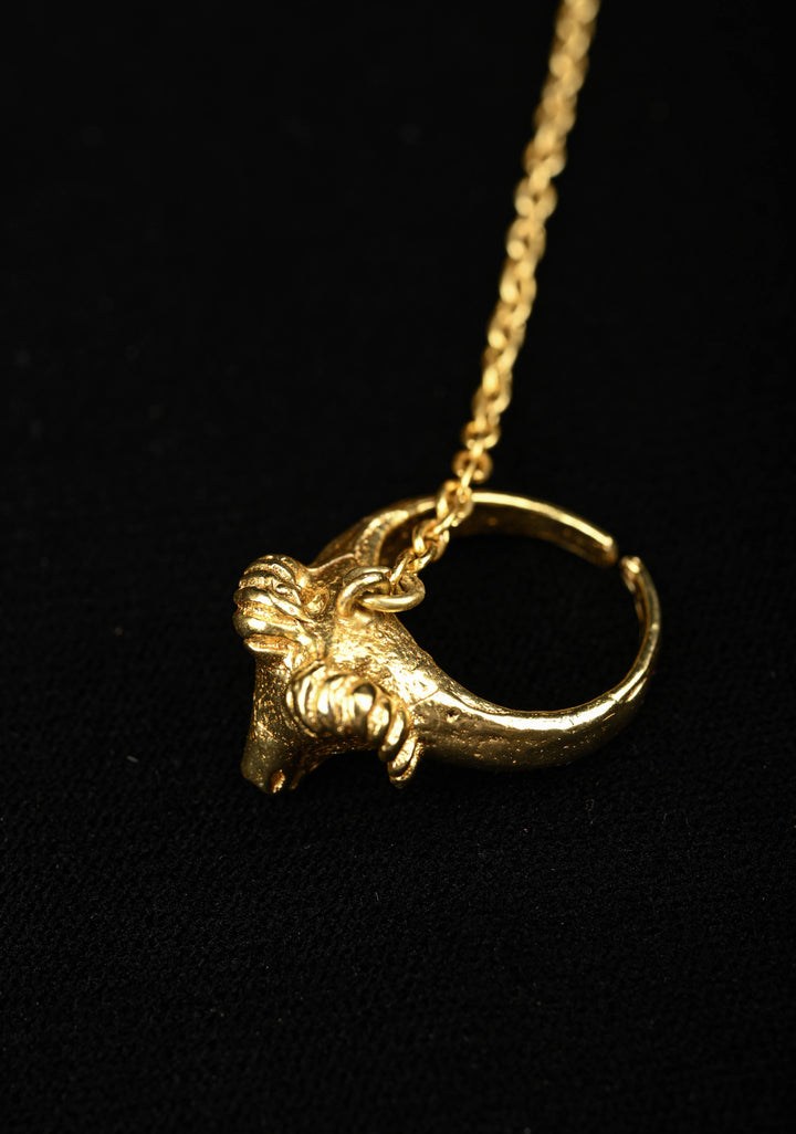 Haathphool Ring Bracelet With Pearls 2 Strand bracelet / Haathphool - 1 piece