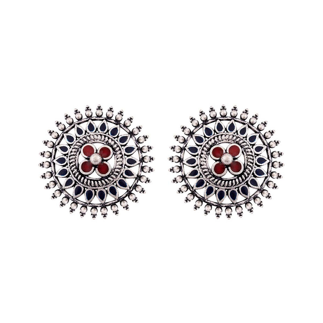 Mandala Floral Stud Earrings | SHOBITAM
