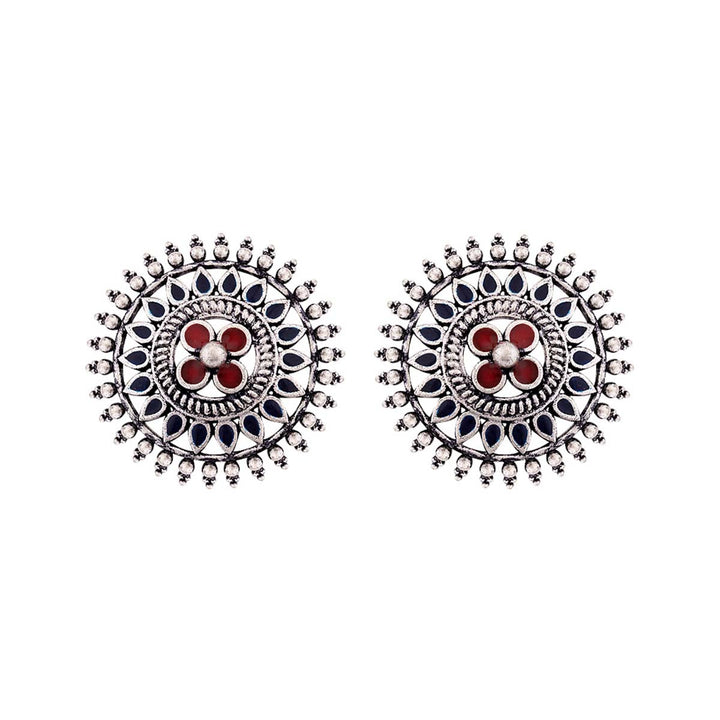 Mandala Floral Stud Earrings | SHOBITAM