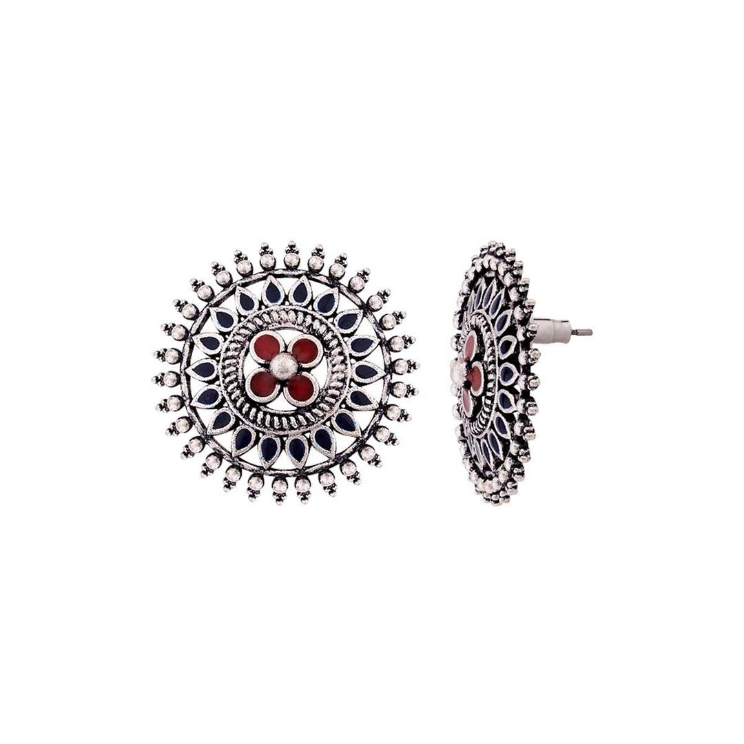 Mandala Floral Stud Earrings | SHOBITAM