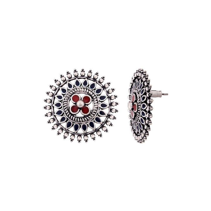 Mandala Floral Stud Earrings | SHOBITAM