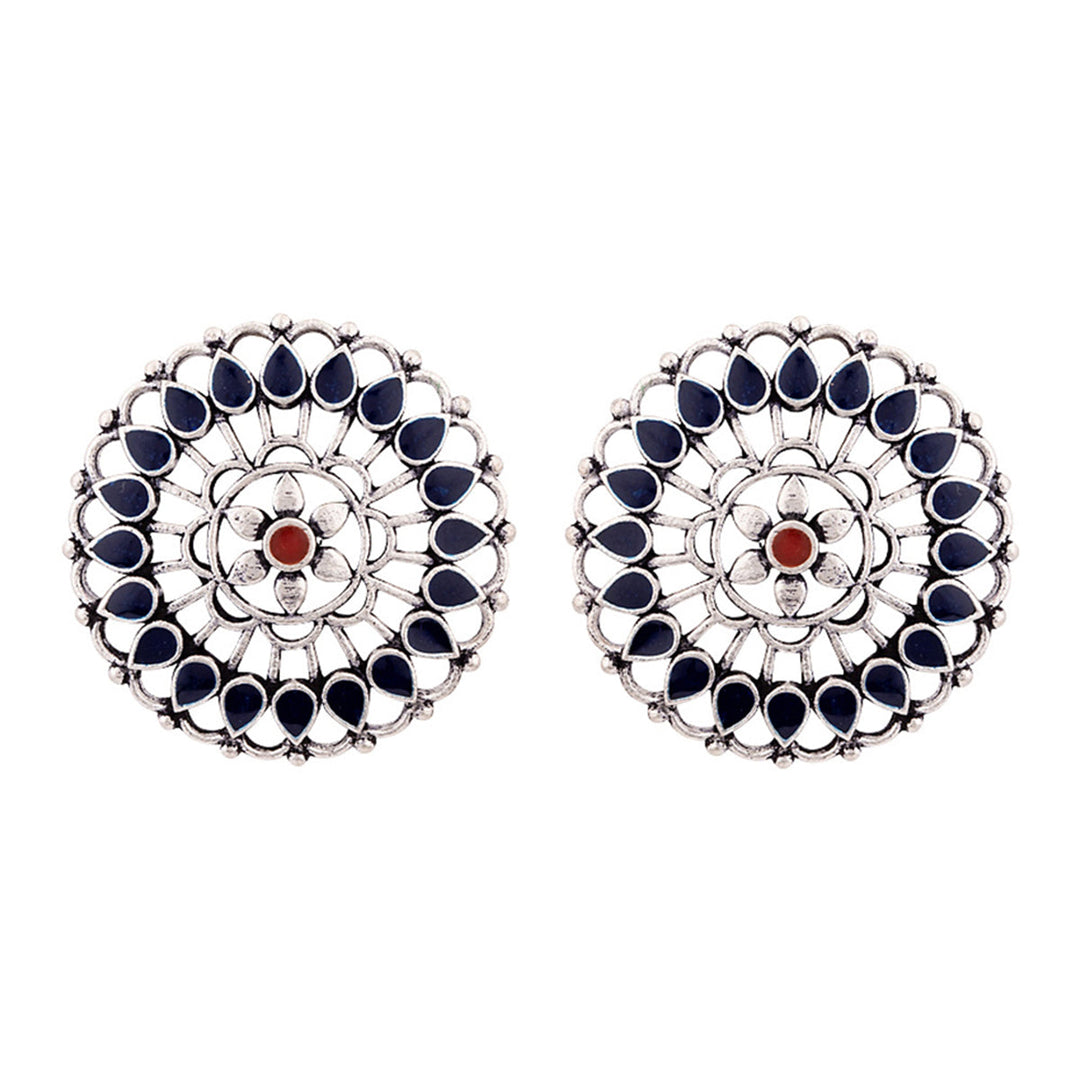 Mandala Floral Motifs Earrings | SHOBITAM