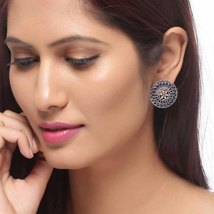 Mandala Floral Motifs Earrings | SHOBITAM
