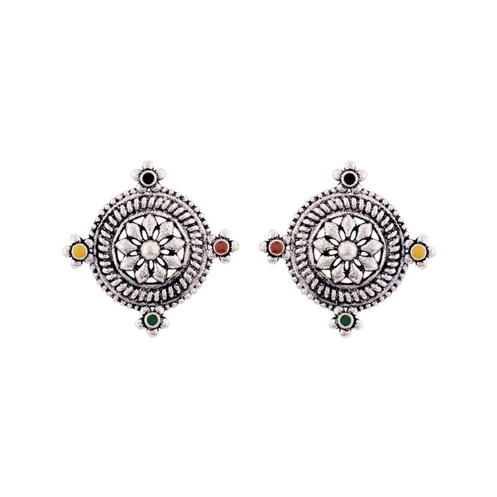 Mandala Floral Stud Style Earrings | SHOBITAM