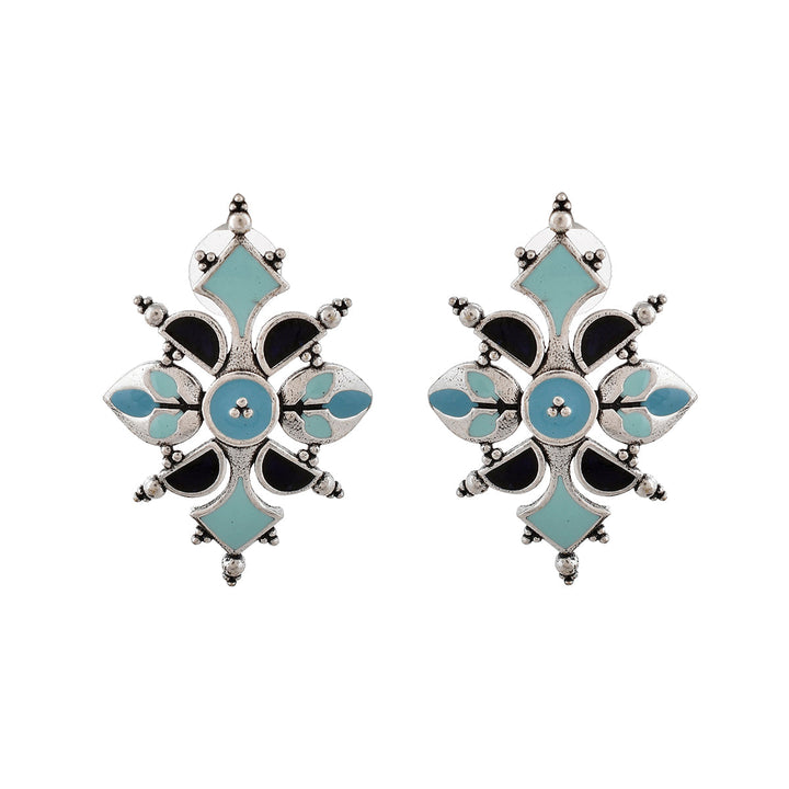 Bagh E Fiza Dreamy Enamel Earrings  | SHOBITAM