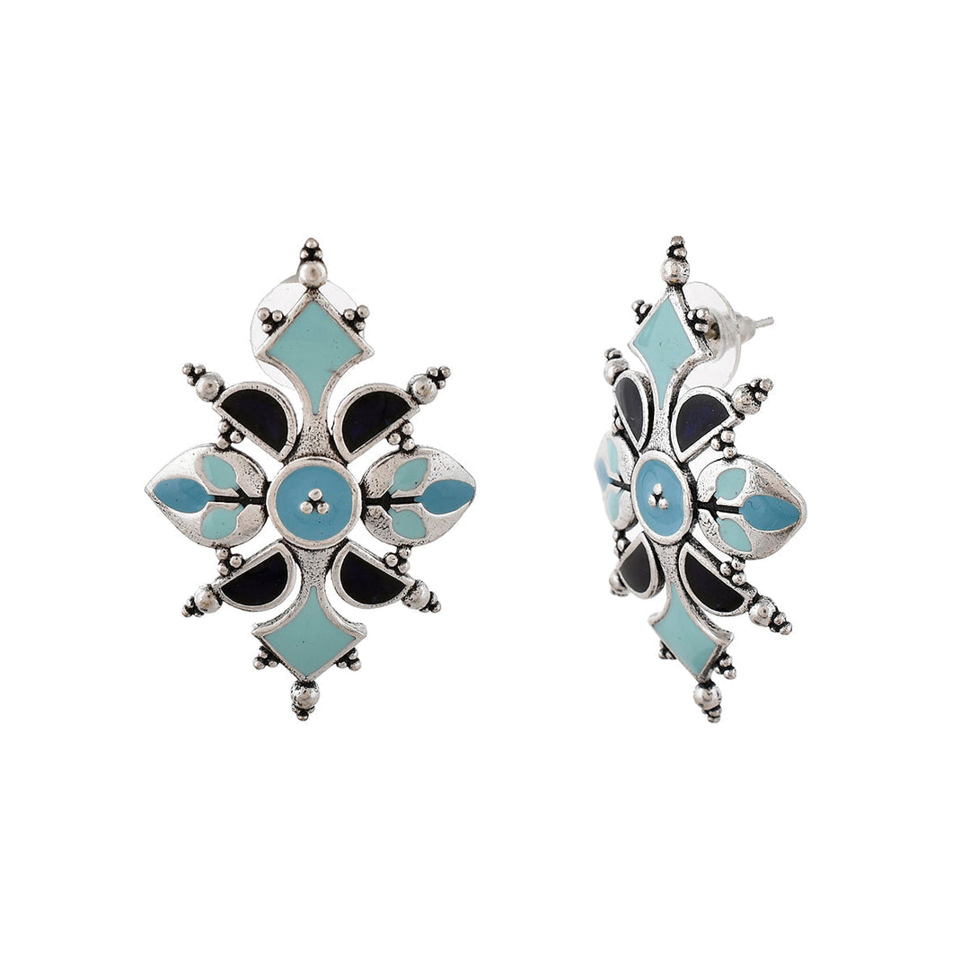 Bagh E Fiza Dreamy Enamel Earrings  | SHOBITAM