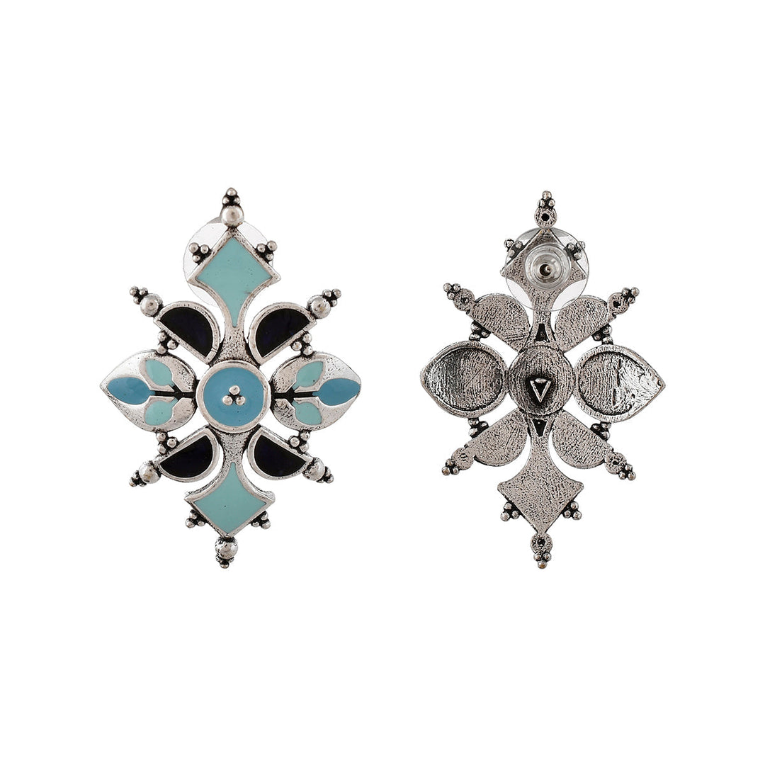 Bagh E Fiza Dreamy Enamel Earrings  | SHOBITAM