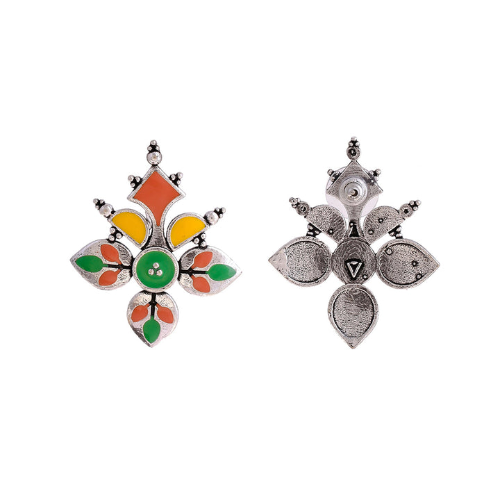 Bagh E Fiza Rangoli Pattern Earrings | SHOBITAM