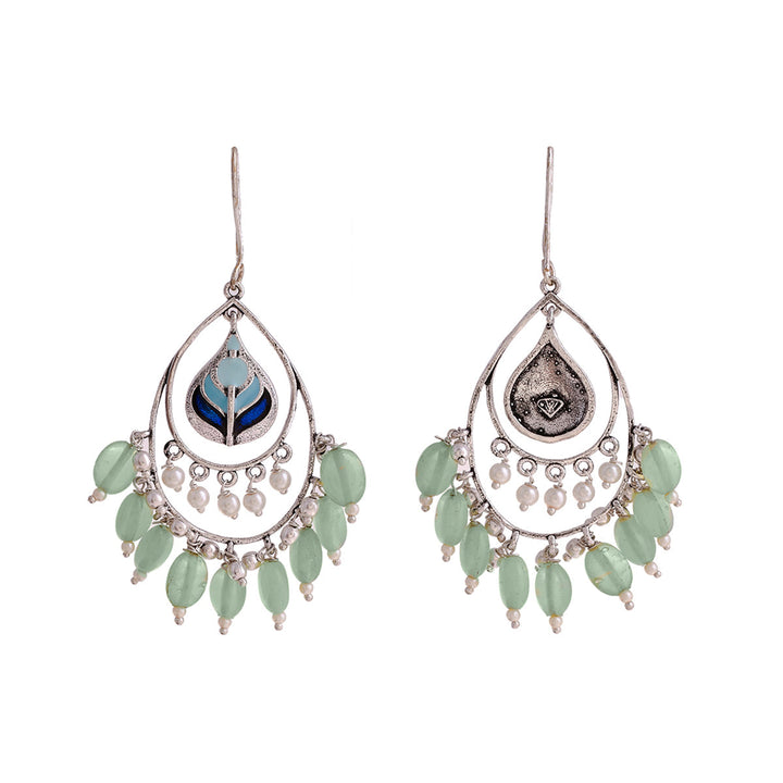 Bagh E Fiza Green Beads Earrings | SHOBITAM