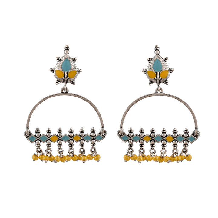Bagh E Fiza Yellow Beads Earrings | SHOBITAM