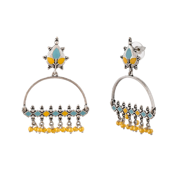 Bagh E Fiza Yellow Beads Earrings | SHOBITAM