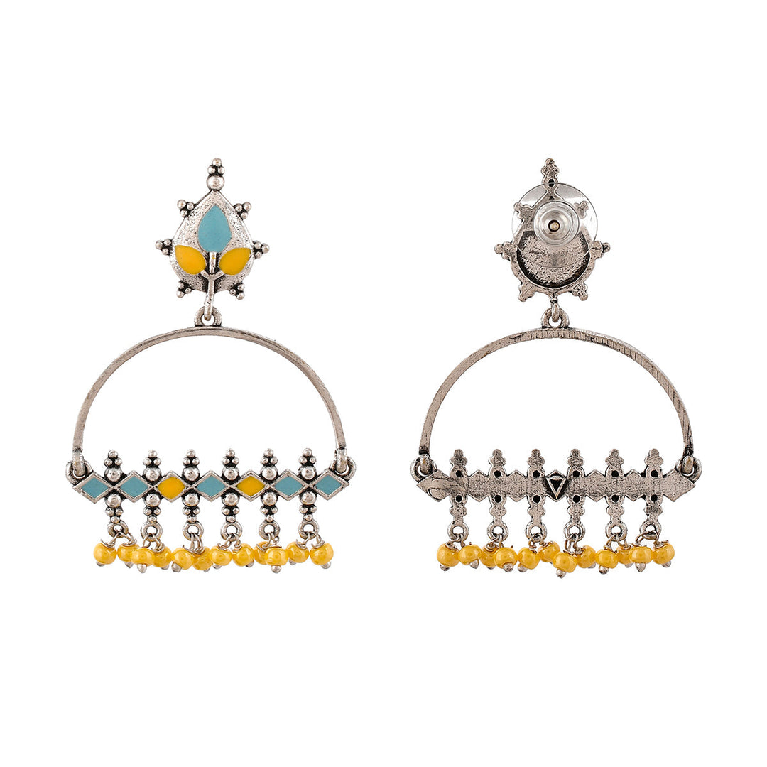 Bagh E Fiza Yellow Beads Earrings | SHOBITAM