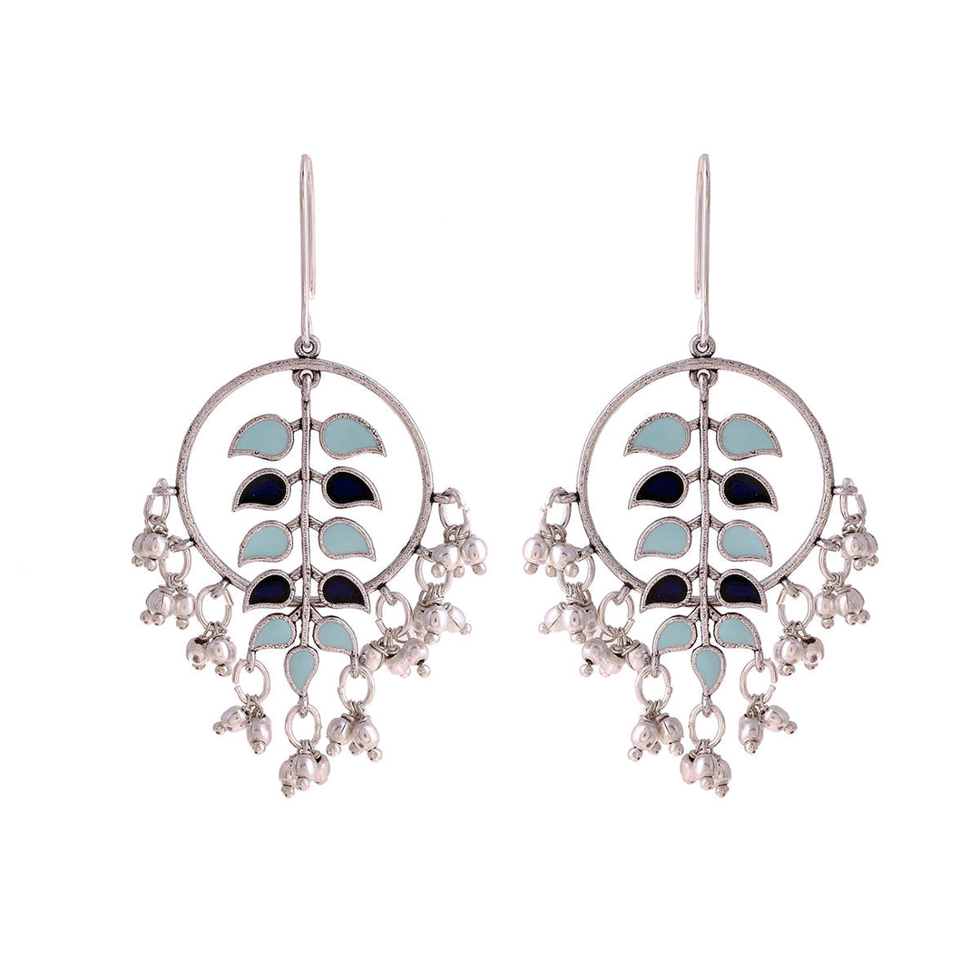Bagh E Fiza Hoop Style Earrings | SHOBITAM