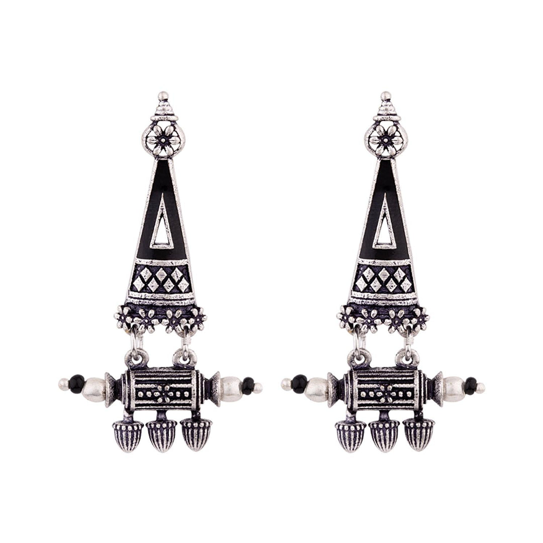 Nayantara Triangle Drop Earrings | SHOBITAM