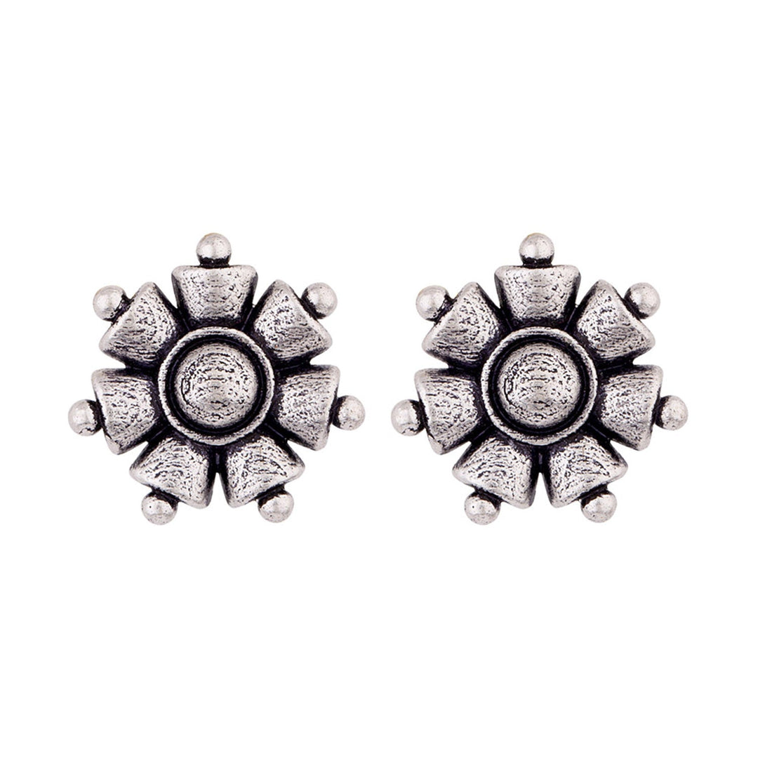 Nayantara Floral Motif Stud Earrings | SHOBITAM