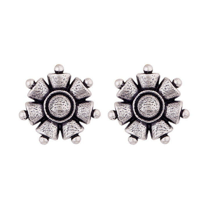 Nayantara Floral Motif Stud Earrings | SHOBITAM