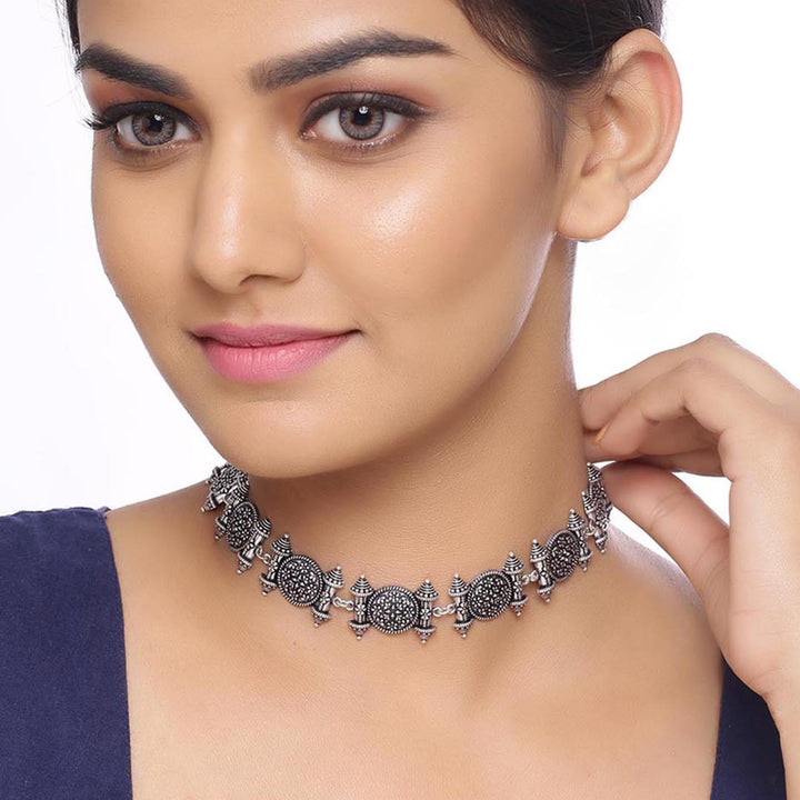 Nayantara Temple Design Necklace | SHOBITAM