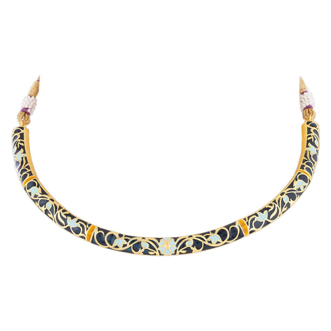 Tahira Bird and Floral Motifs Necklace Set | SHOBITAM