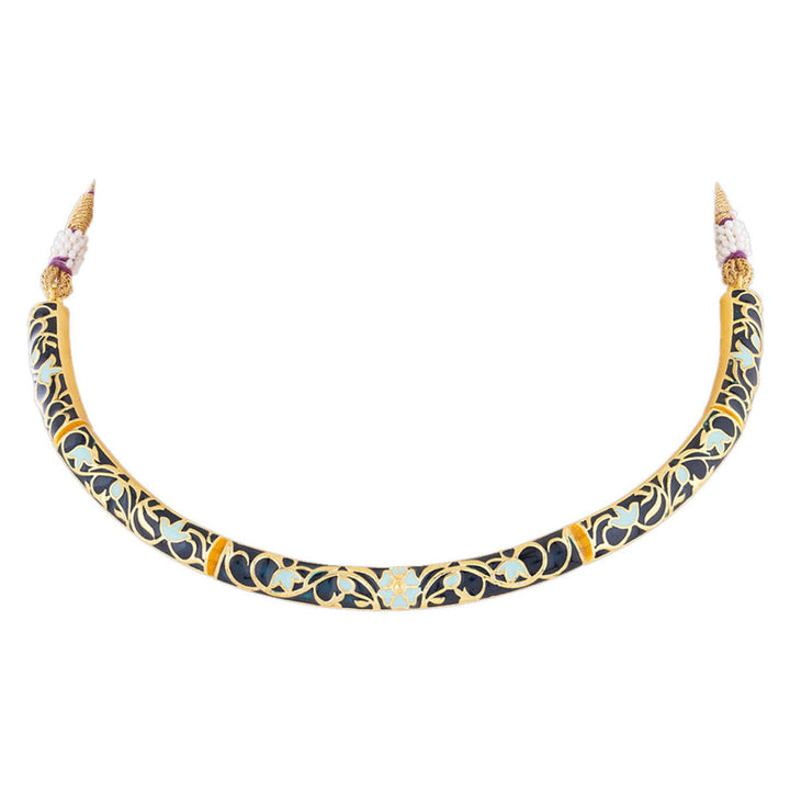 Tahira Bird and Floral Motifs Necklace Set | SHOBITAM