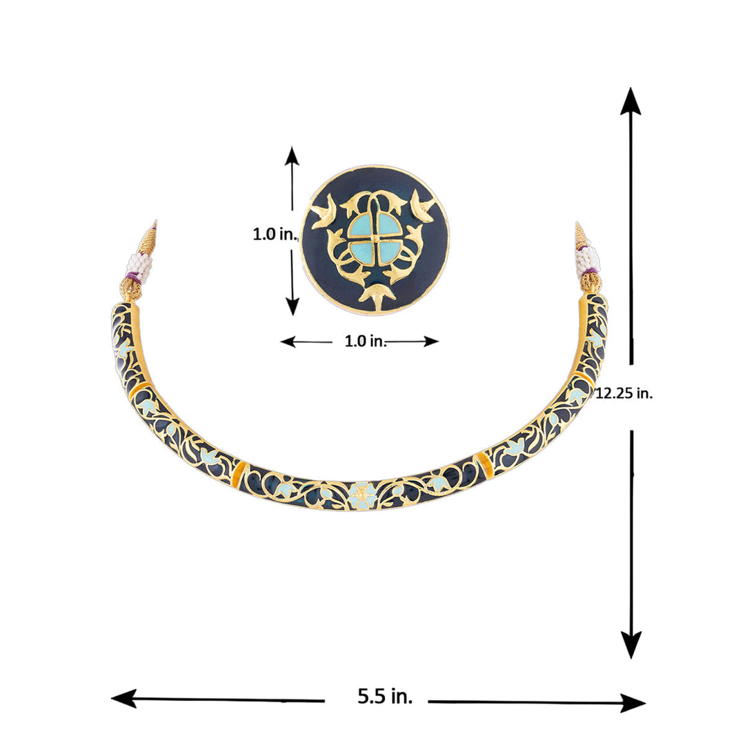 Tahira Bird and Floral Motifs Necklace Set | SHOBITAM