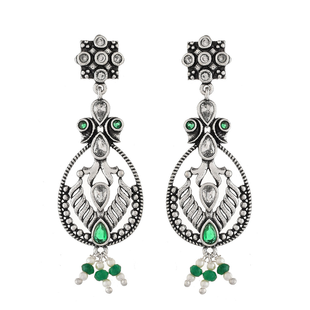 Abharan Filigree Pearls and Stones Embellished Jewellery Set | SHOBITAM