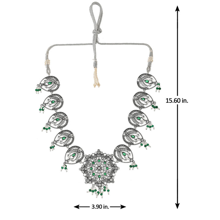 Abharan Filigree Pearls and Stones Embellished Jewellery Set | SHOBITAM