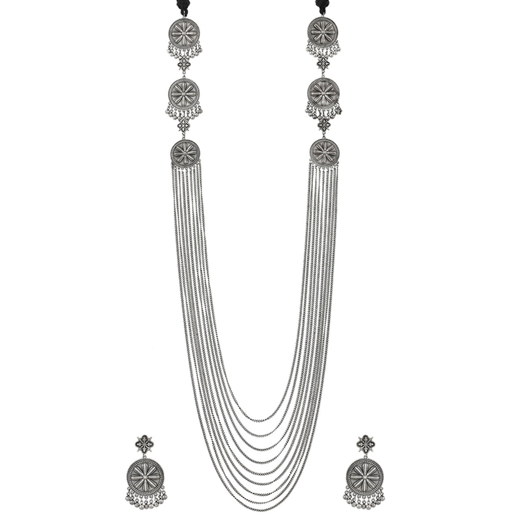 Nrityotsava Aisha Ghungroo Long Necklace Set | SHOBITAM
