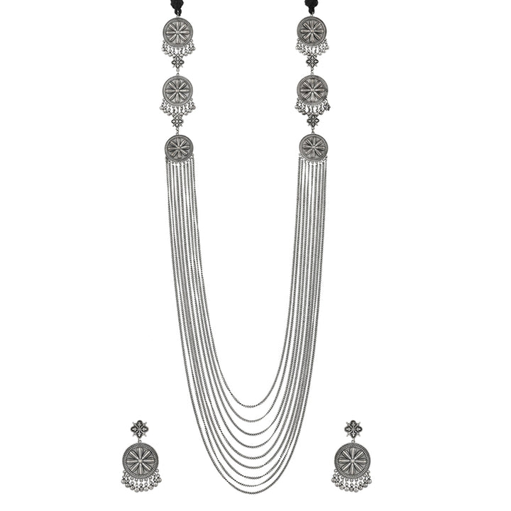 Nrityotsava Aisha Ghungroo Long Necklace Set | SHOBITAM
