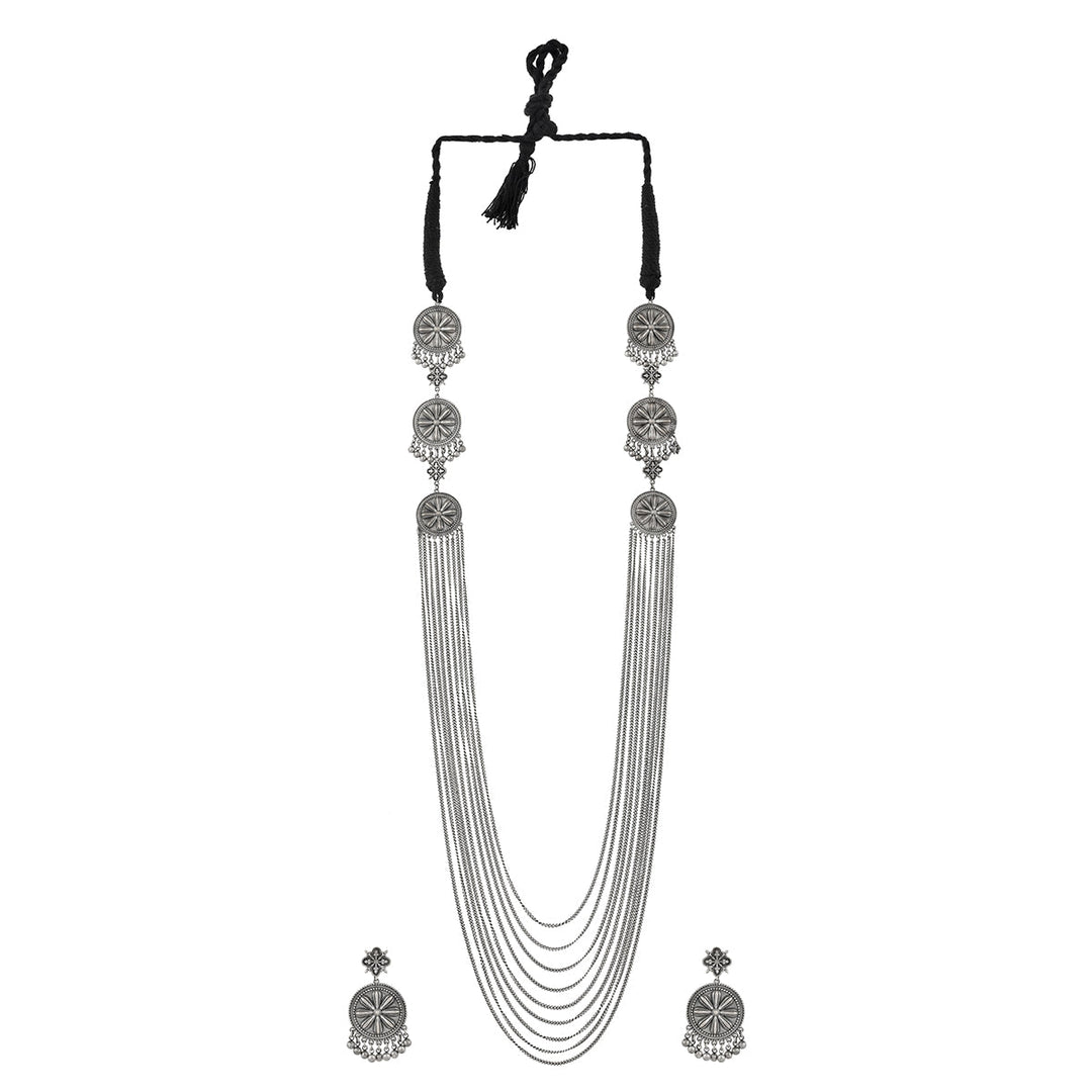 Nrityotsava Aisha Ghungroo Long Necklace Set | SHOBITAM