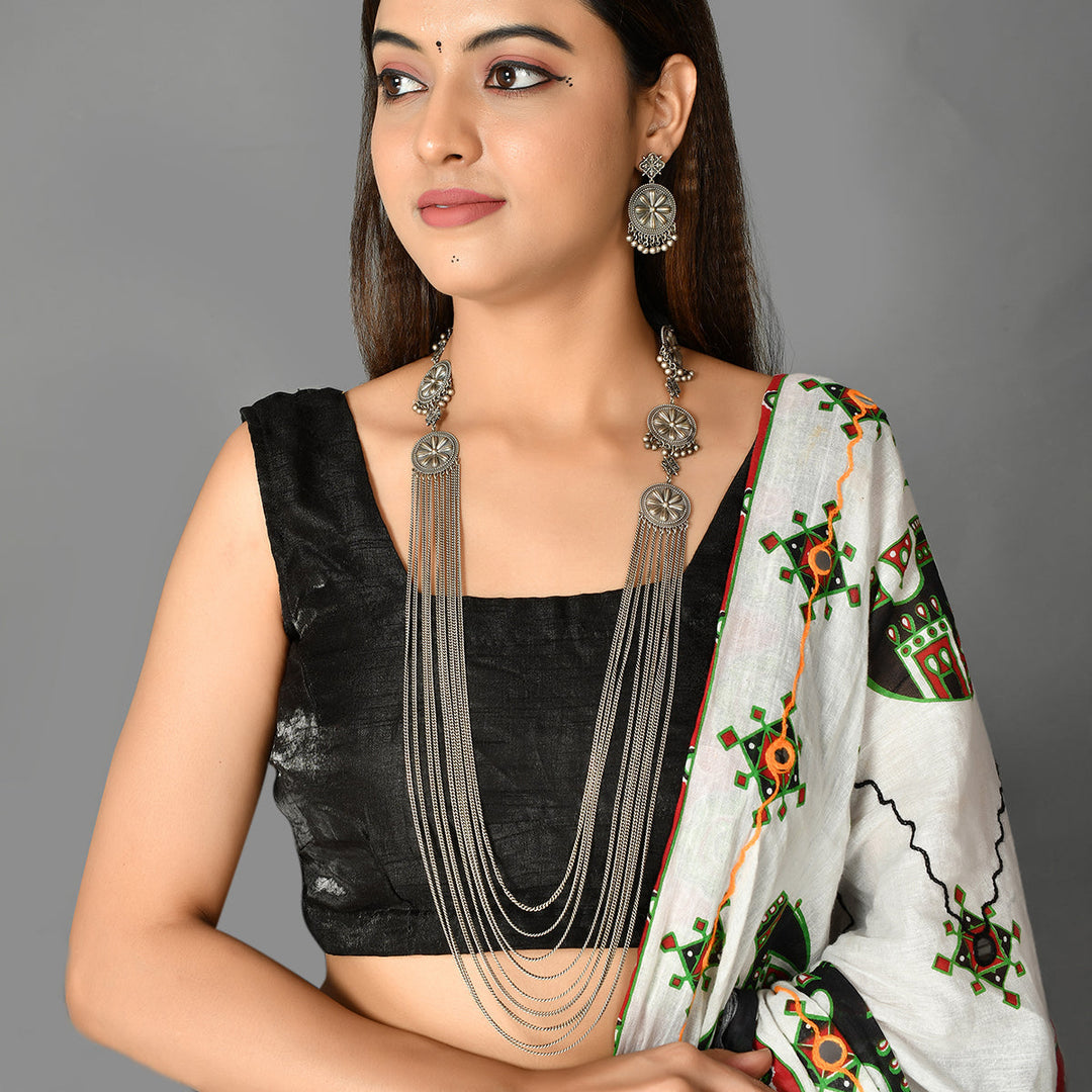 Nrityotsava Aisha Ghungroo Long Necklace Set | SHOBITAM