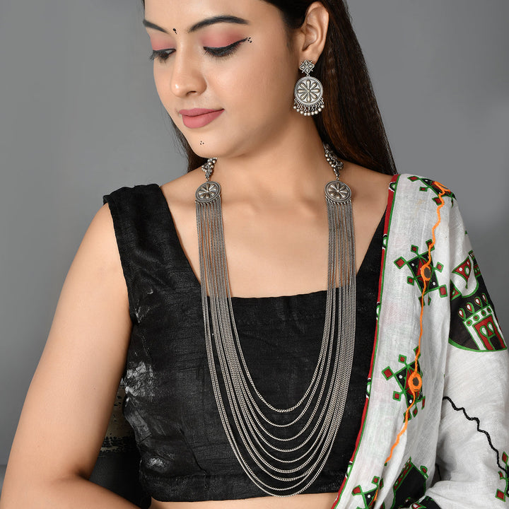 Nrityotsava Aisha Ghungroo Long Necklace Set | SHOBITAM
