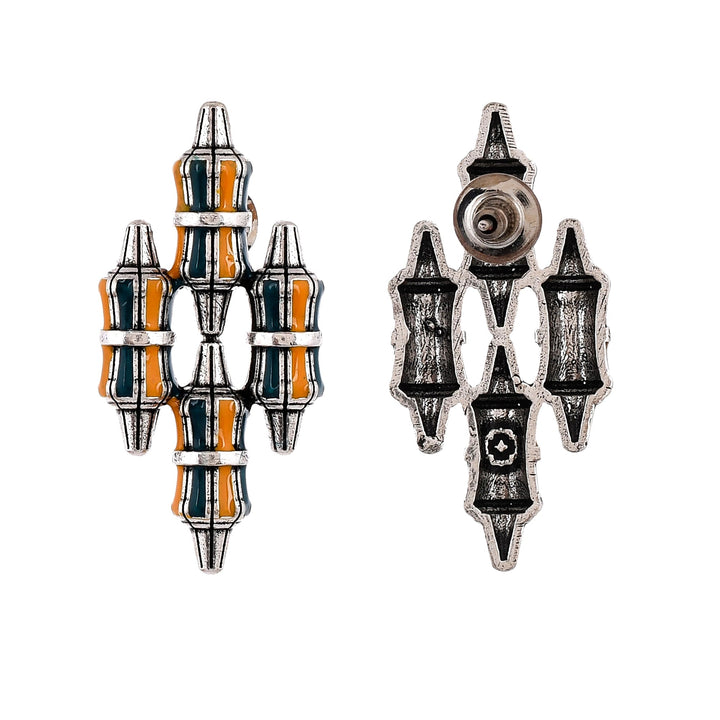 Zulu Amahle Oversized Enameled Stud | SHOBITAM