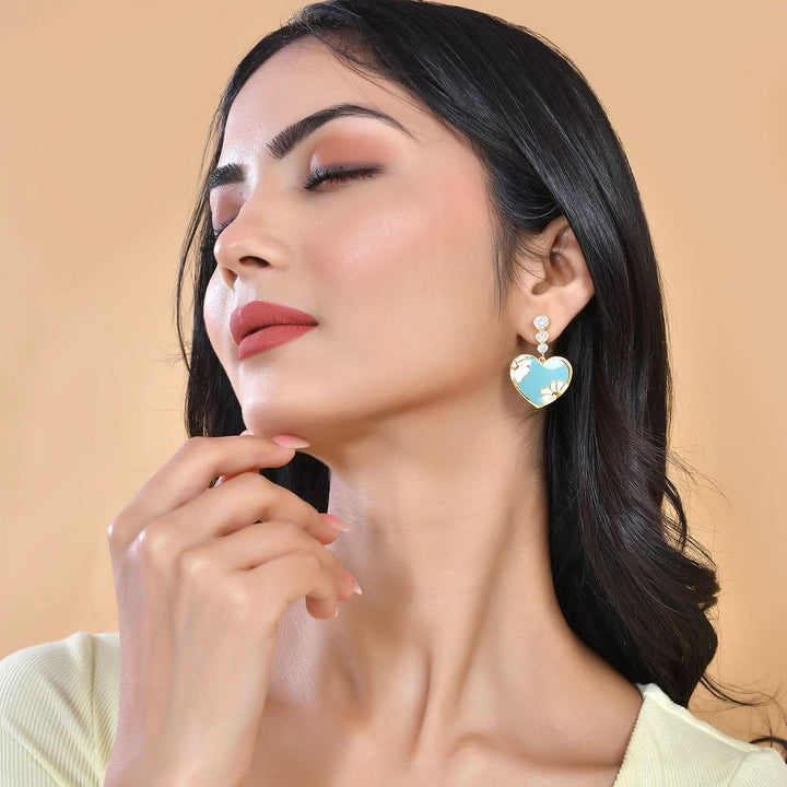 Valentine's Day Camellia Drop Earrings | SHOBITAM