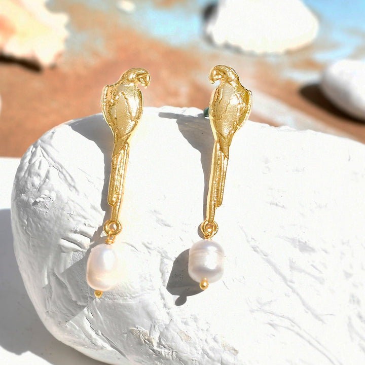 Hawaii Tropical Bird Ear Studs  | SHOBITAM