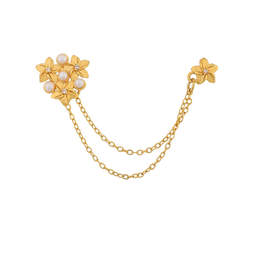 Hawaii Plumeria Pearl Bejoran Earrings  | SHOBITAM