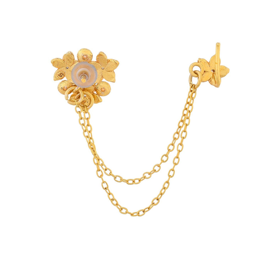 Hawaii Plumeria Pearl Bejoran Earrings  | SHOBITAM