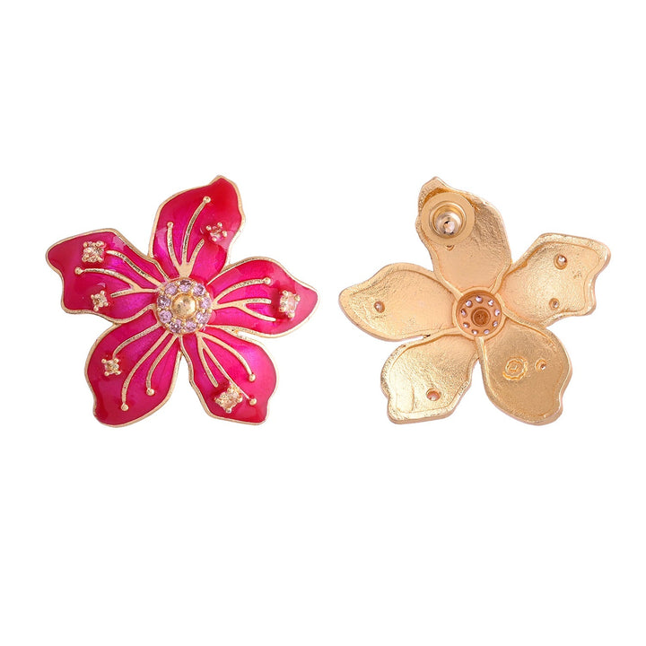 Flower Fantasy Blossom Pink Statement Stud  | SHOBITAM