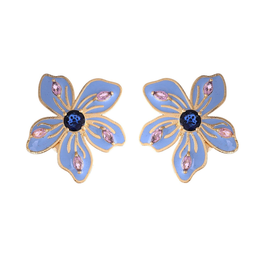 Flower Fantasy Azure Spring Blossom Studs  | SHOBITAM