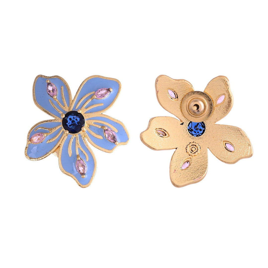 Flower Fantasy Azure Spring Blossom Studs  | SHOBITAM