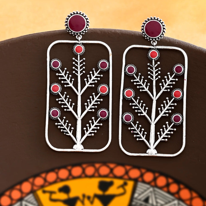 Warli Phool Tumhe Bheja Hai Khat Mein Earrings  | SHOBITAM