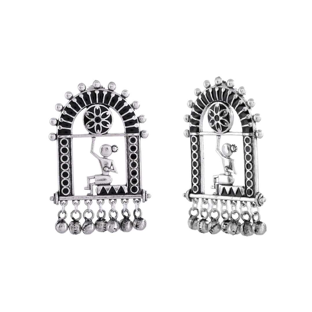 Warli Mere Saamne Wali Khidki Main Earrings  | SHOBITAM
