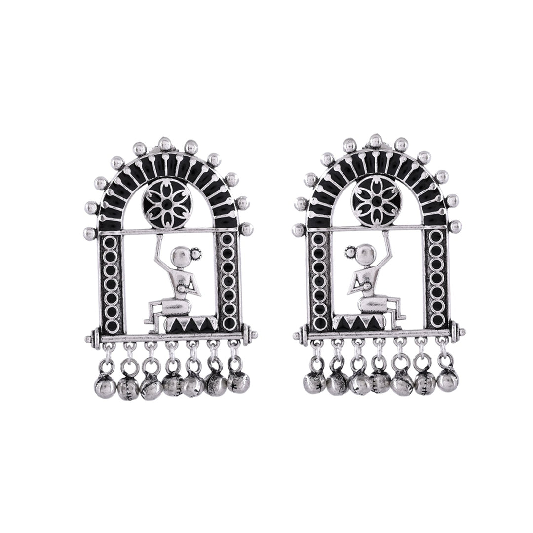 Warli Mere Saamne Wali Khidki Main Earrings  | SHOBITAM