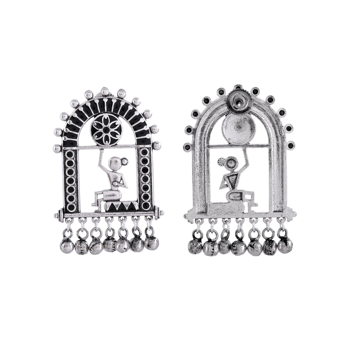 Warli Mere Saamne Wali Khidki Main Earrings  | SHOBITAM