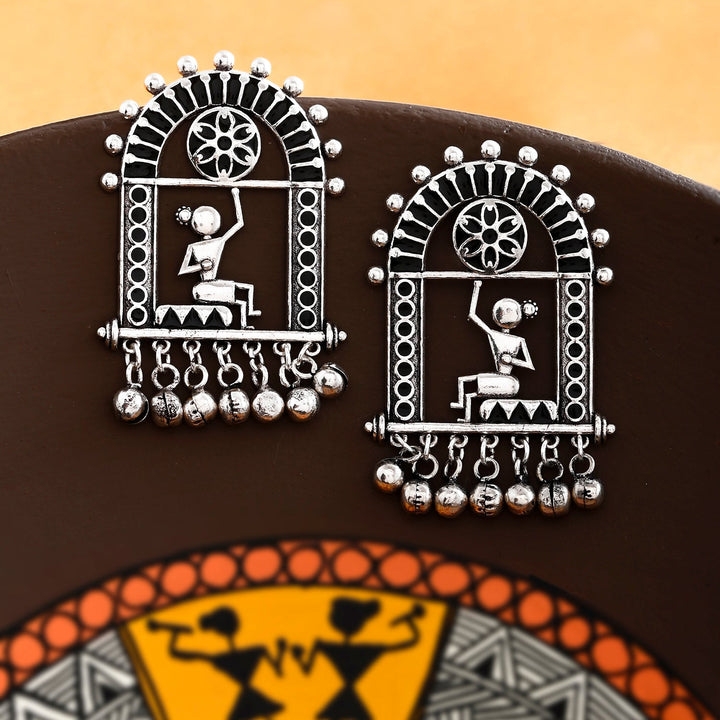 Warli Mere Saamne Wali Khidki Main Earrings  | SHOBITAM