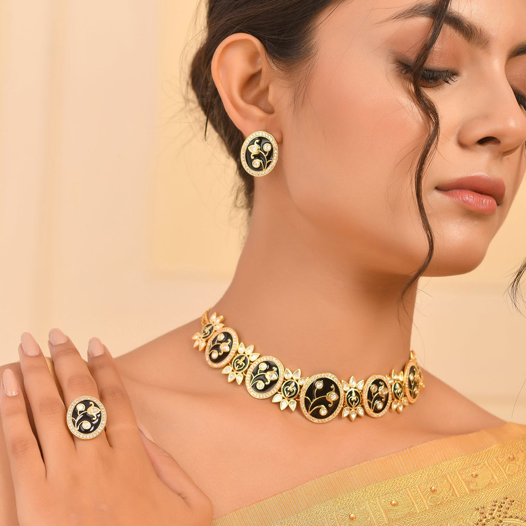 Pashmina Nyasia Choker Set | SHOBITAM