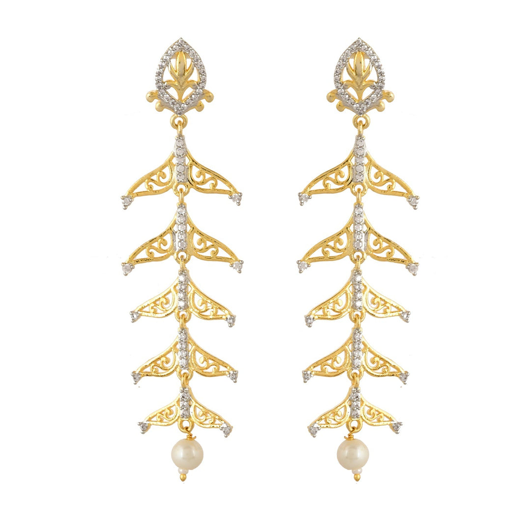 Alpana Regal Sheen Dangler Earrings | SHOBITAM
